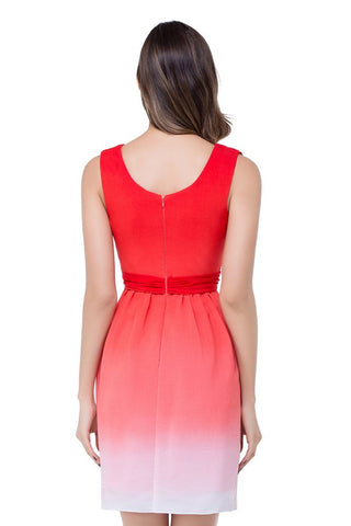 A-line Jewel Red Bridesmaid Dress