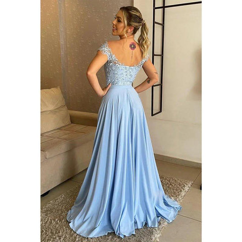 A-line Off Shoulder Lace Plus Size Mother of The Birde Dress