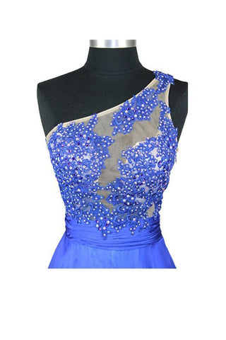 A-line One Shoulder Chiffon Prom/Evening Dresses PG260