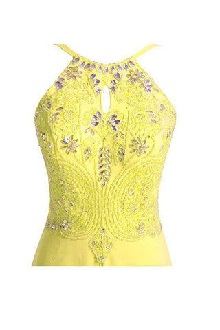 A line Straps Beading Long Prom Dresses Evening Dresses PG272