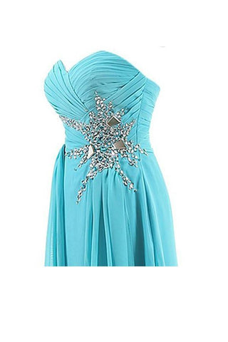 A-line Sweetheart Beading Chiffon Prom Dress Evening Gown PG262