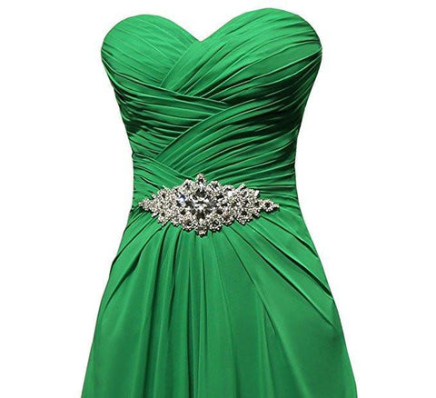 A-line Sweetheart Floor Length Chiffon Bridesmaid Dresses BD021