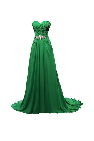 A-line Sweetheart Floor Length Chiffon Bridesmaid Dresses BD021
