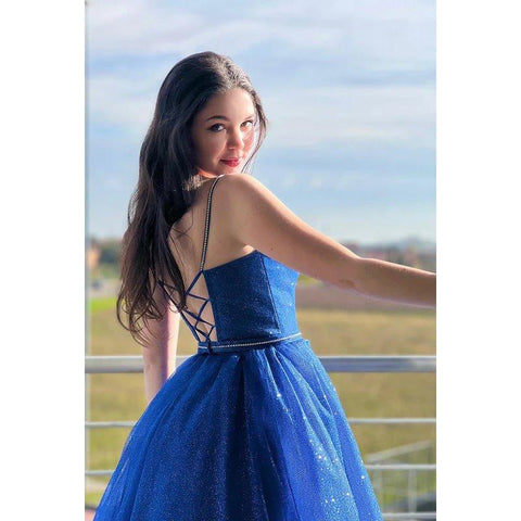 Vestido de fiesta formal de noche sin mangas, corte en A, escote corazón, cinturón de lentejuelas, sin mangas