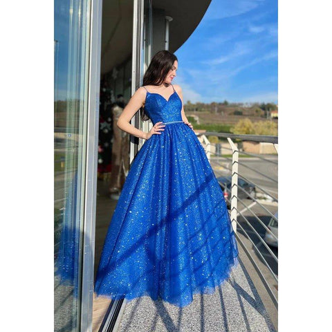 Vestido de fiesta formal de noche sin mangas, corte en A, escote corazón, cinturón de lentejuelas, sin mangas