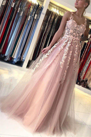 Vestidos de fiesta largos de corte A, sin mangas, con escote corazón y espalda descubierta con apliques de encaje
