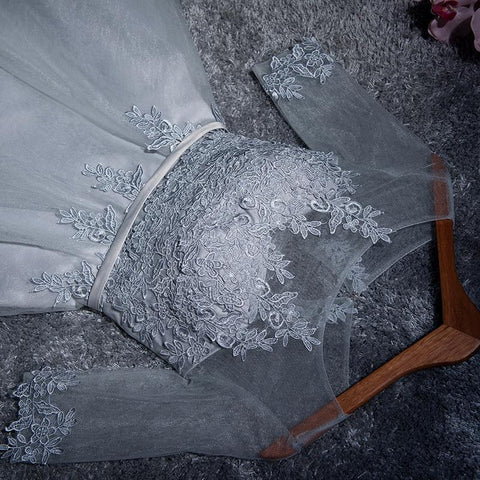 Vestidos de fiesta de tul corte A, estilo minivestido, escote redondo, PD047