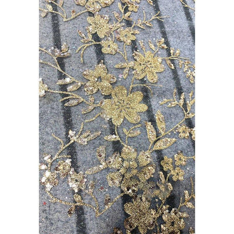 A-line V-neck Spaghetti Sequins Tulle Long Prom Dress with Slit