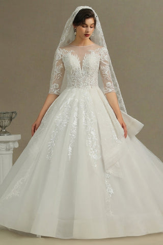 Robe de mariée trapèze | Robes de mariée à manches