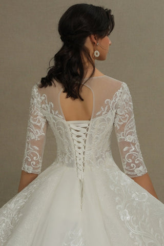 Robe de mariée trapèze | Robes de mariée à manches