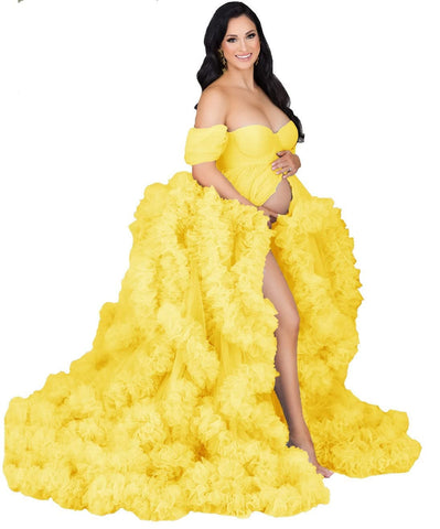 Fluffy Maternity Dress Tulle Robe