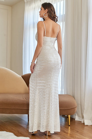 Mermaid Sequins Prom Dress with Slit