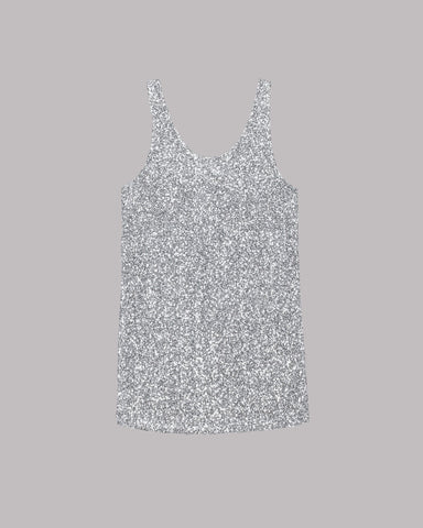 Sparkling Beach Sequin Relaxed Tank Mini Dress
