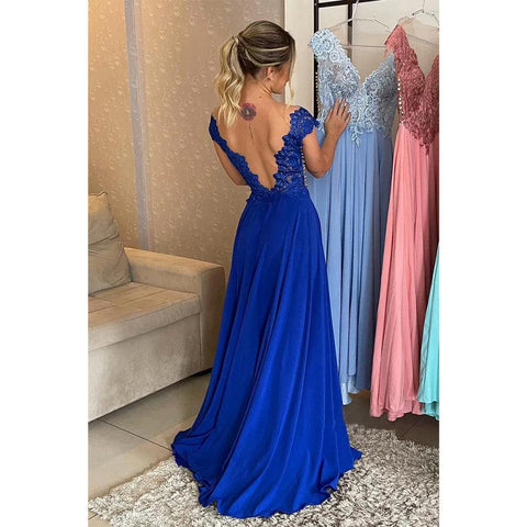 Vestido de noche formal largo de encaje con escote en V y corte A, sexy, de talla grande, para madre de la novia 