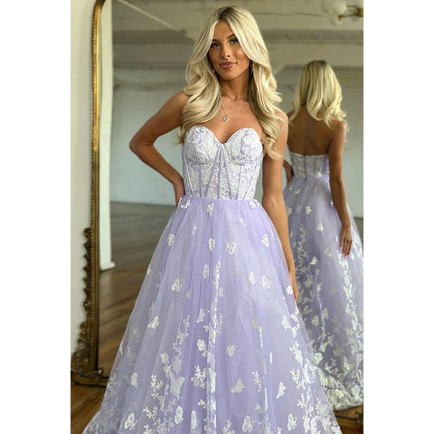 Vestido de noche largo de fiesta de tul con encaje, sin mangas y escote corazón, corte A