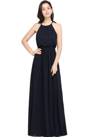 Amazing A-Line Scoop Sleeveless Chiffon Bridesmaid Dress