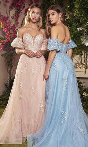 A1046 Embroidered Plunging Sweetheart Gown