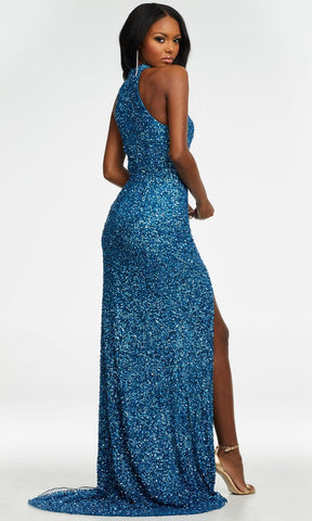 High Halter Sequin Gown