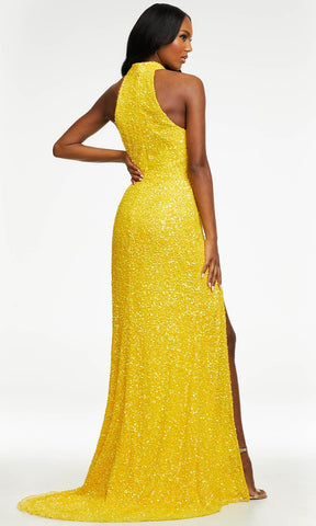 High Halter Sequin Gown
