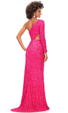 Sequin One Sleeve Evening Gown