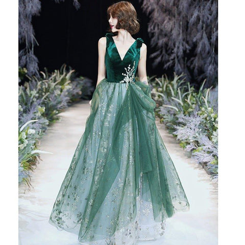 Robe de soirée verte sexy pour femme, style automne-hiver