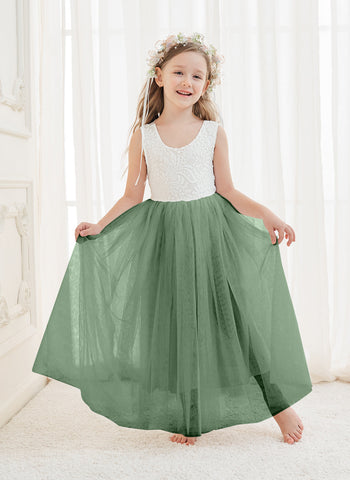 Enchanted Tulle Lace Flower Girl Dress