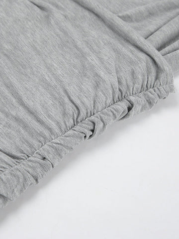 Long Sleeves Skinny Pleated Solid Color Split-Joint Off-The-Shoulder Evening Dresses Maxi Dresses