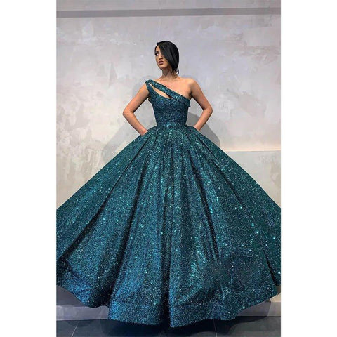 Robe de bal asymétrique bordeaux à paillettes, longue robe de soirée 