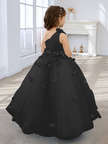 Ball-Gown/Princess Tulle Floor-length Flower Girl Dress