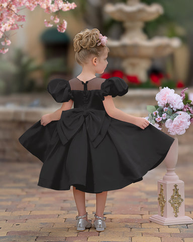 Ball-Gown/Princess Satin Knee-length Flower Girl Dress