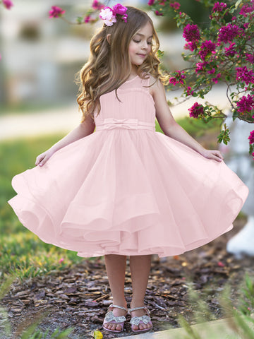 Ball-Gown/Princess Tulle Knee-length Flower Girl Dress