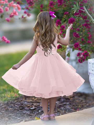 Ball-Gown/Princess Tulle Knee-length Flower Girl Dress