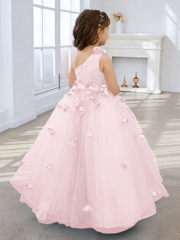 Ball-Gown/Princess Tulle Floor-length Flower Girl Dress