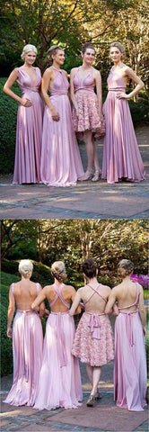 Convertible Floor-Length Long Bridesmaid Dresses