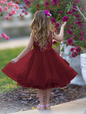 Ball-Gown/Princess Tulle Knee-length Flower Girl Dress