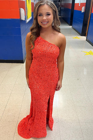 Royal  Glitter Party Dress with Slit