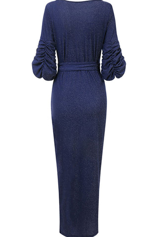 Vestidos de noche sexys con escote en V y diseño patchwork liso (3 colores) 