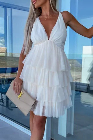 Robe de soirée sexy et ravissante, dos nu, col V, unie, pour célébrités 