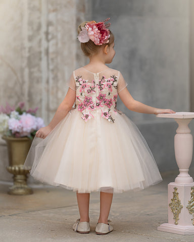A-line Tulle Knee-length Flower Girl Dress