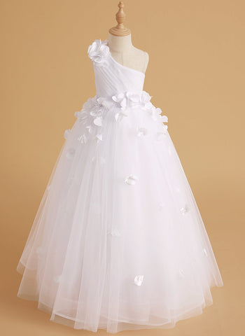 Ball-Gown/Princess Tulle Floor-length Flower Girl Dress