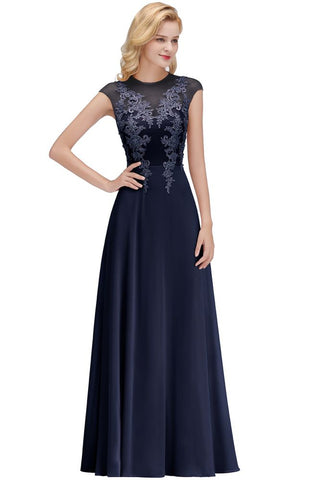 Charming Sleeveless Beadings Aline Evening Maxi Dress Cap Sleeves Bridesmaid Dress