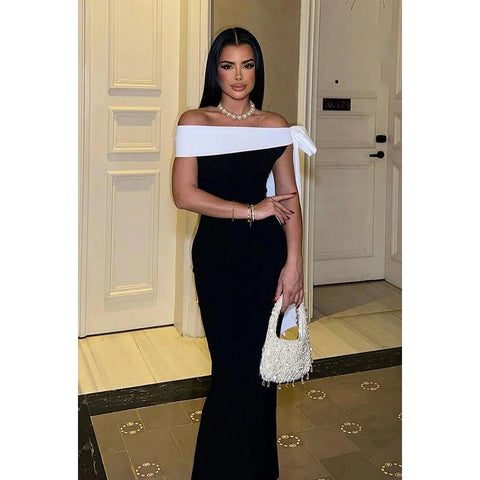 Chic & Modern Off-Shoulder Sleeveless Sheath Evening Party Prom Dress