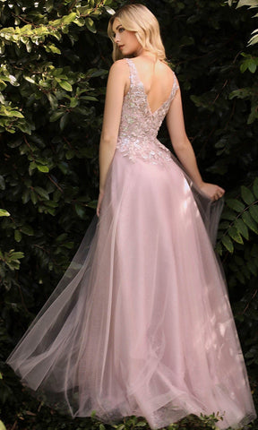 Sleeveless V-neck Long Gown