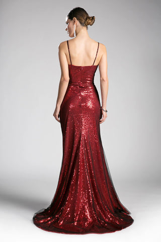 Long Plus Size Sequins Evening Prom Dress