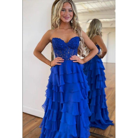 Vestido formal de fiesta de graduación con escote en A, fruncido, sin mangas y con escote en forma de corazón, de alta costura y ornamentado