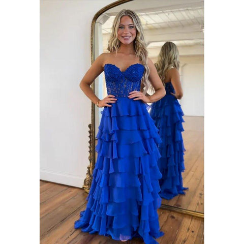 Vestido formal de fiesta de graduación con escote en A, fruncido, sin mangas y con escote en forma de corazón, de alta costura y ornamentado