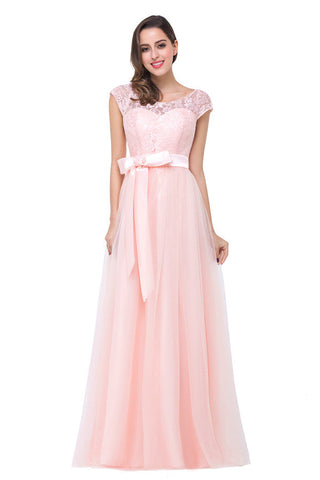 Crew Floor-length A-line Sashes Chiffon Bridesmaid Dresses