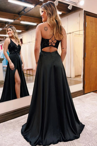 A-Line Long Prom Dress with Pockets