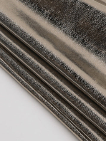 Skinny Sleeveless Asymmetric Pleated Shiny Split-Back Split-Joint One-Shoulder Evening Dresses Maxi Dresses