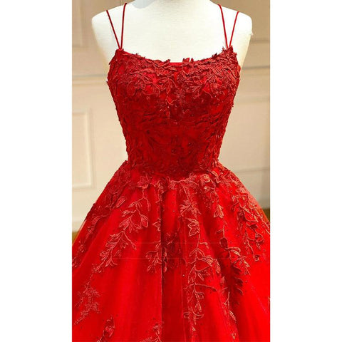 Robe de bal longue trapèze unique à bretelles croisées et décolleté plongeant en tulle bleu ciel